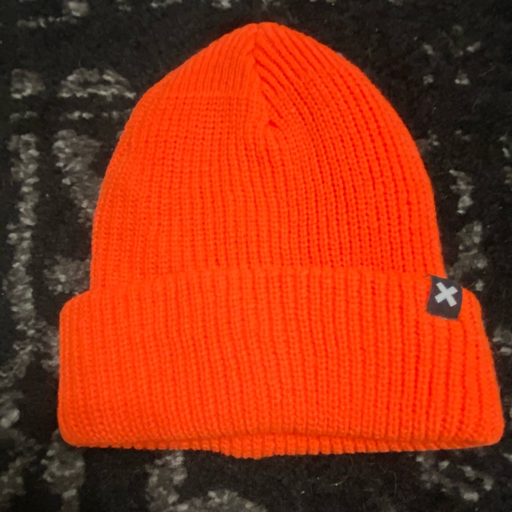 Collusion neon orange beanie